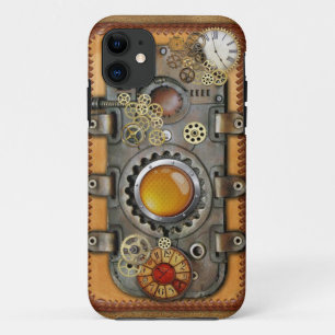 Stoomstijl op leer iPhone 11 hoesje