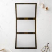 Stoomstijl tandwielen en blauwe vlinders drieluik uitnodiging (Binnen)