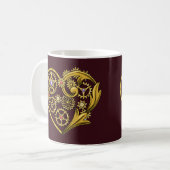 Stoomstijl Tandwielen Hart Koffiemok (Voorkant links)