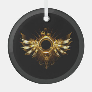 Stoomstijl vleugels glas ornament