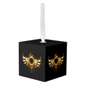 Stoomstijl vleugels kubus ornament (Achter hoekig)