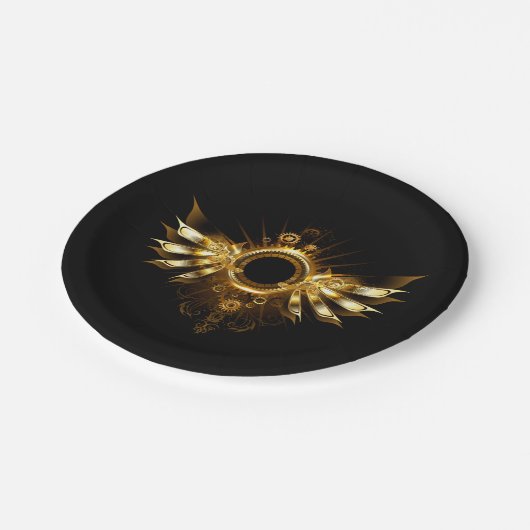 Stoomstijl vleugels papieren bordje (Gekanteld)