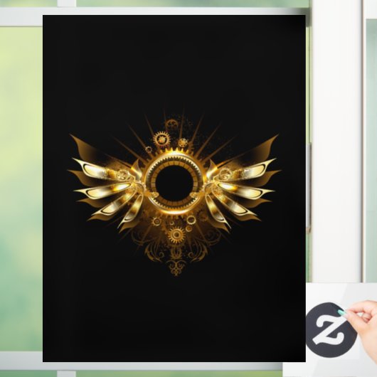 Stoomstijl vleugels raamsticker (Huis)