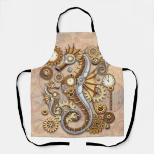 Stoomstijl Zeepaardje Vintage Surrealistische Kuns Schort