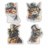 Stoomstijlkatten Sticker (Voorkant)