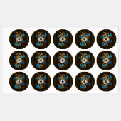 Stoomstijltandwielen en Blauwe Vlinders Labels (Vel)