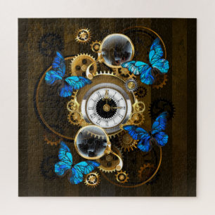 Stoomstijltandwielen en Blauwe Vlinders Legpuzzel