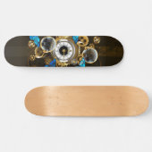 Stoomstijltandwielen en Blauwe Vlinders Skateboard (Horizontaal)