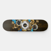 Stoomstijltandwielen en Blauwe Vlinders Skateboard (Horizontaal)