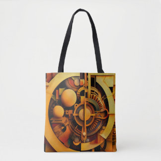 Stoomtech Gouden Mechanisme Abstract Draagtas