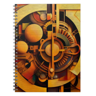 Stoomtech Gouden Mechanisme Abstract Notitieboek