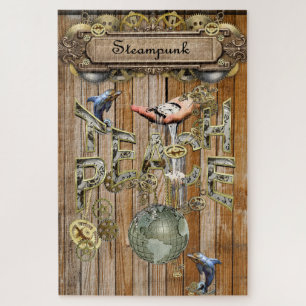 Stoomtech grafische elementverzamelingen op hout legpuzzel
