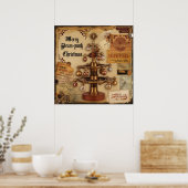 Stoomtech Kerstposter Poster (Keuken)
