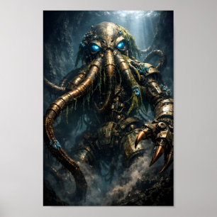 Stoomtech Mecha Kraken Diepzee Kunst Poster