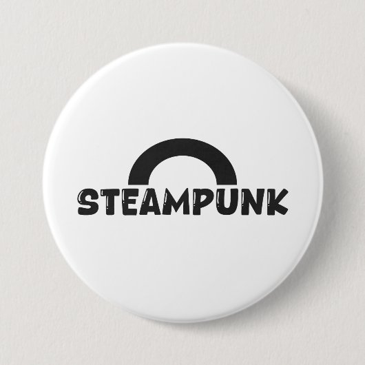Stoomtech-minimalistisch ontwerp knop ronde button 7,6 cm (Voorkant)