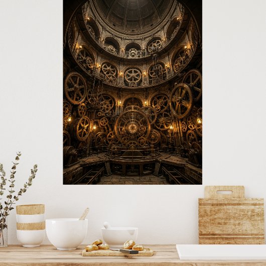 Stoomtech Opwindbare Machinehal Poster (Keuken)