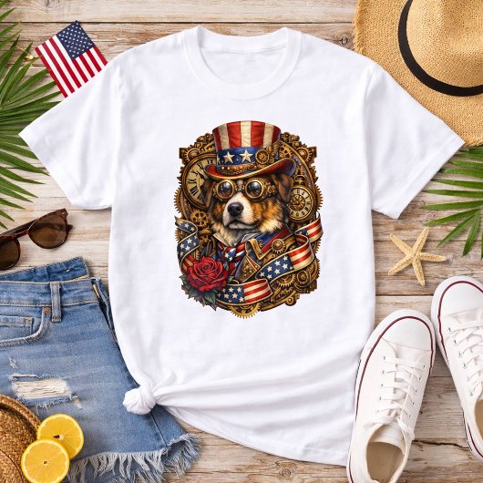 Stoomtech Patriotistische Hond T-shirt
