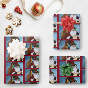 Stoomtech Sinterklaas Victoriaanse Kerst Fantasie  Inpakpapier Vel