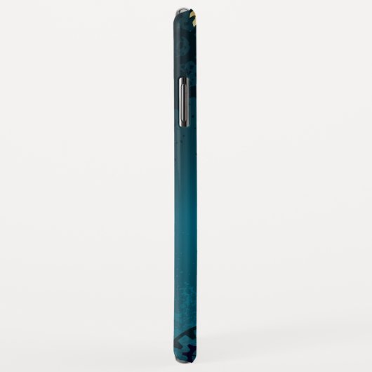 Stoomtech turquoise achtergrond met tandwielen Case-Mate iPhone case (Achterkant/rechts)