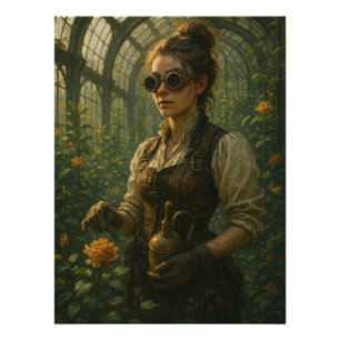 Stoomtech Victoriaanse Tuinier Kunst Foto Afdruk