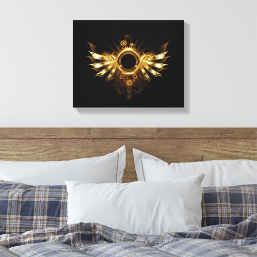 Stoomtech vleugels canvas afdruk (Insitu (Slaapkamer))