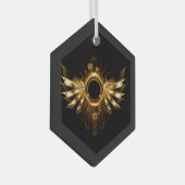 Stoomtech vleugels glas ornament (Voorkant Rechts)