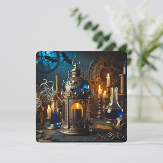 Stoomtechno Victoriaanse Gothic Wetenschaps Lab Gr Kaart (Staand voorkant)