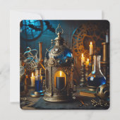 Stoomtechno Victoriaanse Gothic Wetenschaps Lab Gr Kaart (Voorkant)