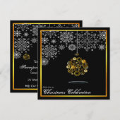 Stoomtechnoiek kerstfeest uitnodiging (Voorkant / Achterkant)