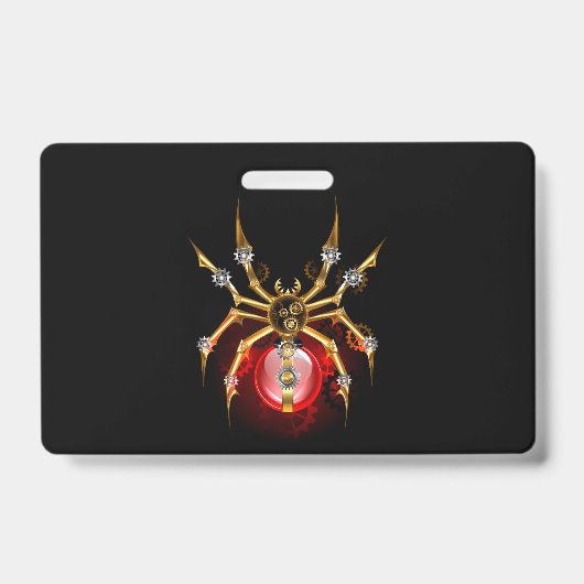 Stoomtechspin op zwart badge (Voorzijde)