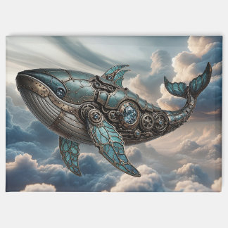 Stoomtechwalvis in wolken magneet