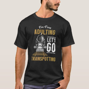 Stoomtrein Bestuurder Trainspotten Locomotief Vint T-shirt