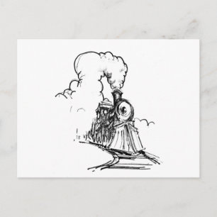 Stoomtrein Briefkaart