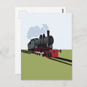 stoomtrein briefkaart (Voorkant / Achterkant)