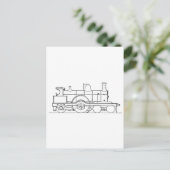 Stoomtrein Briefkaart (Staand voorkant)
