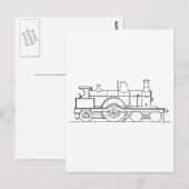 Stoomtrein Briefkaart (Voorkant / Achterkant)