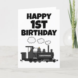 Stoomtrein Custom Age Naam Verjaardag Kaart
