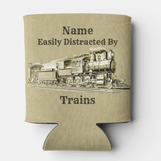 stoomtrein die gemakkelijk door wordt afgebroken, blikjeskoeler (Achterkant)