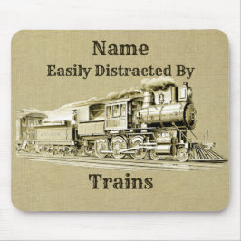  stoomtrein die gemakkelijk door wordt afgebroken, muismat