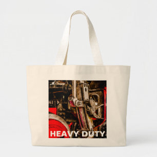 stoomtrein - drijvend vistuig grote tote bag