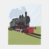 stoomtrein fleece deken (Voorkant)