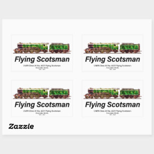 Stoomtrein Flying Scotsman Engelse locomotief Rechthoekige Sticker