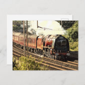 Stoomtrein in het Briefkaart van het platteland (5 (Voorkant / Achterkant)