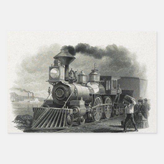  stoomtrein inpakpapier vel (Voorkant)