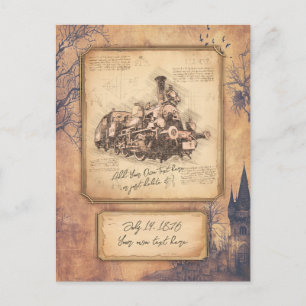  stoomtrein / locomotief Art. Driver Gift Briefkaart