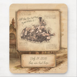 stoomtrein / locomotief Art. Driver Gift Muismat