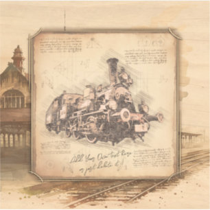 stoomtrein / locomotief Art. Driver Gift Sticker