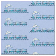 Stoomtrein op lichtblauw