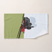  stoomtrein op spoorbaan Art Handdoek (Handdoek)