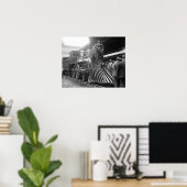 Stoomtrein op station, 1923.  foto poster (Thuiskantoor)